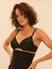 Moulded underwired bra - Black