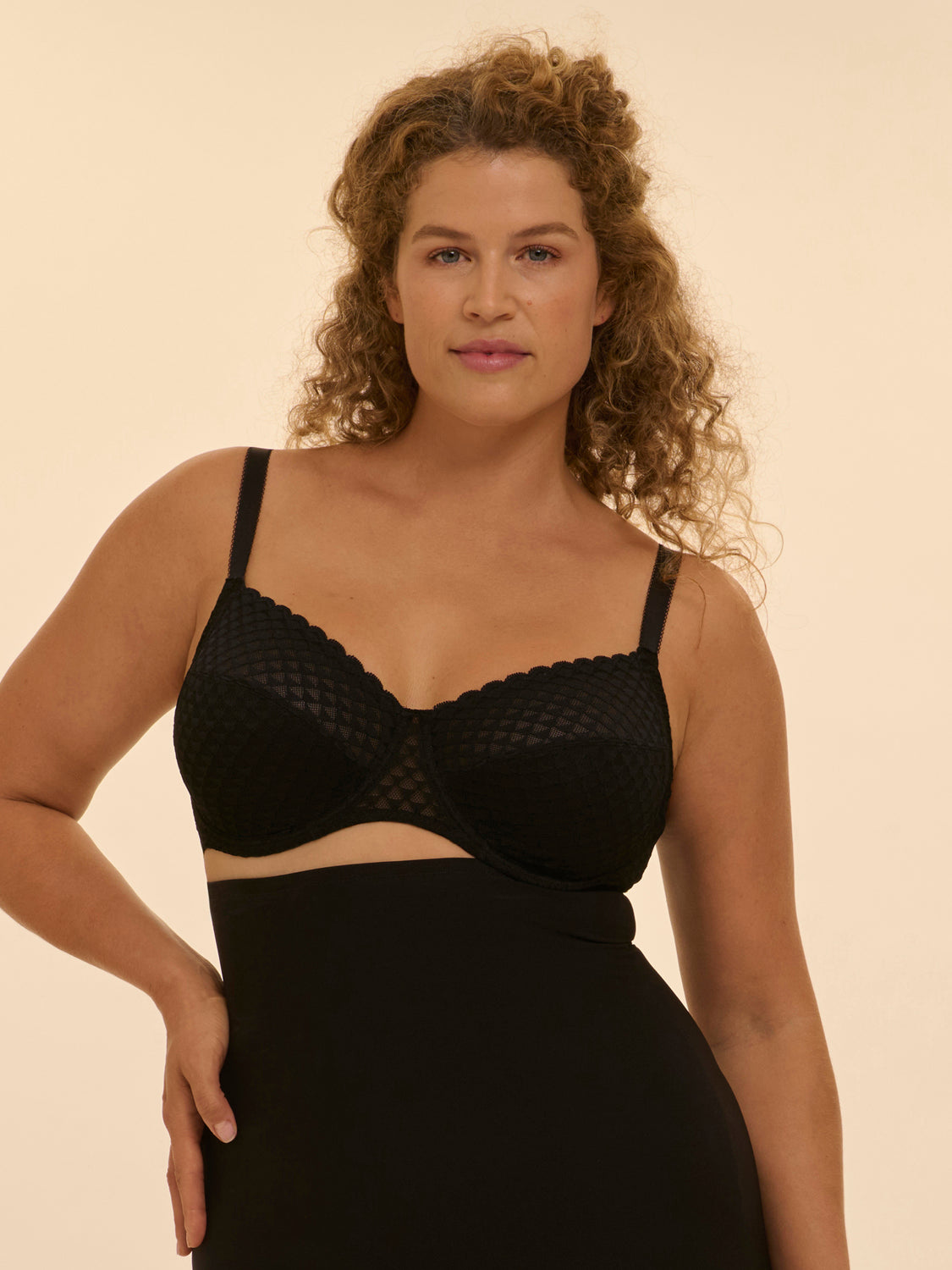 Full cup support bra - Black