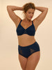 Moulded rigid underwired bra - Midnight