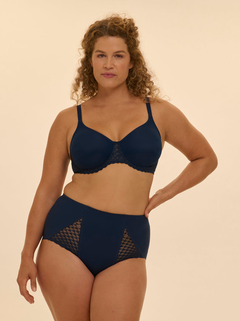 Moulded rigid underwired bra - Midnight