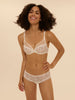 Full cup plunge bra - Natural