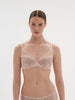 Plunging underwired bra - Petal Powder