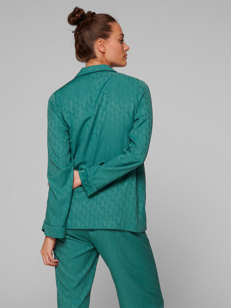 Caprice Long Sleeve Top - Boreal Green