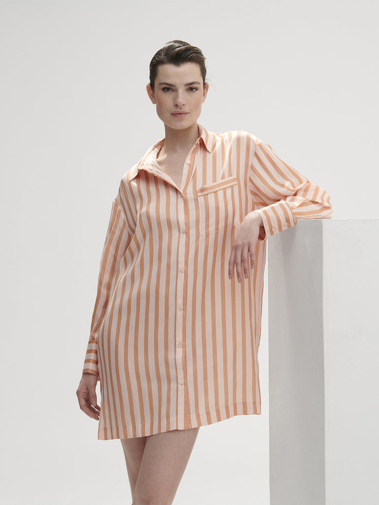 Caprice Night Shirt - Peach Nights