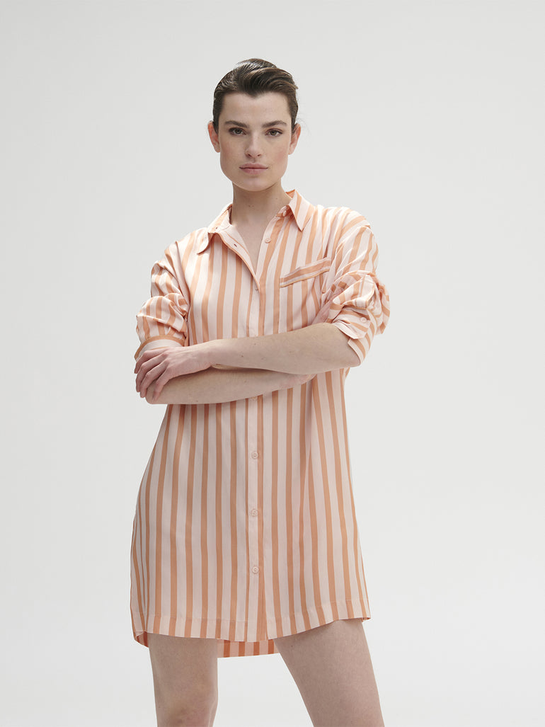 Caprice Night Shirt - Peach Nights