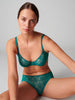 Full cup bra - Emerald green