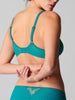 Full cup bra - Emerald green