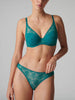 Squared neckline spacer bra - Emerald green