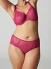 Squared neckline full cup bra - Raspberry