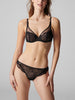 Full cup plunge bra - Black