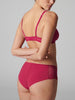 Full cup plunge bra - Raspberry