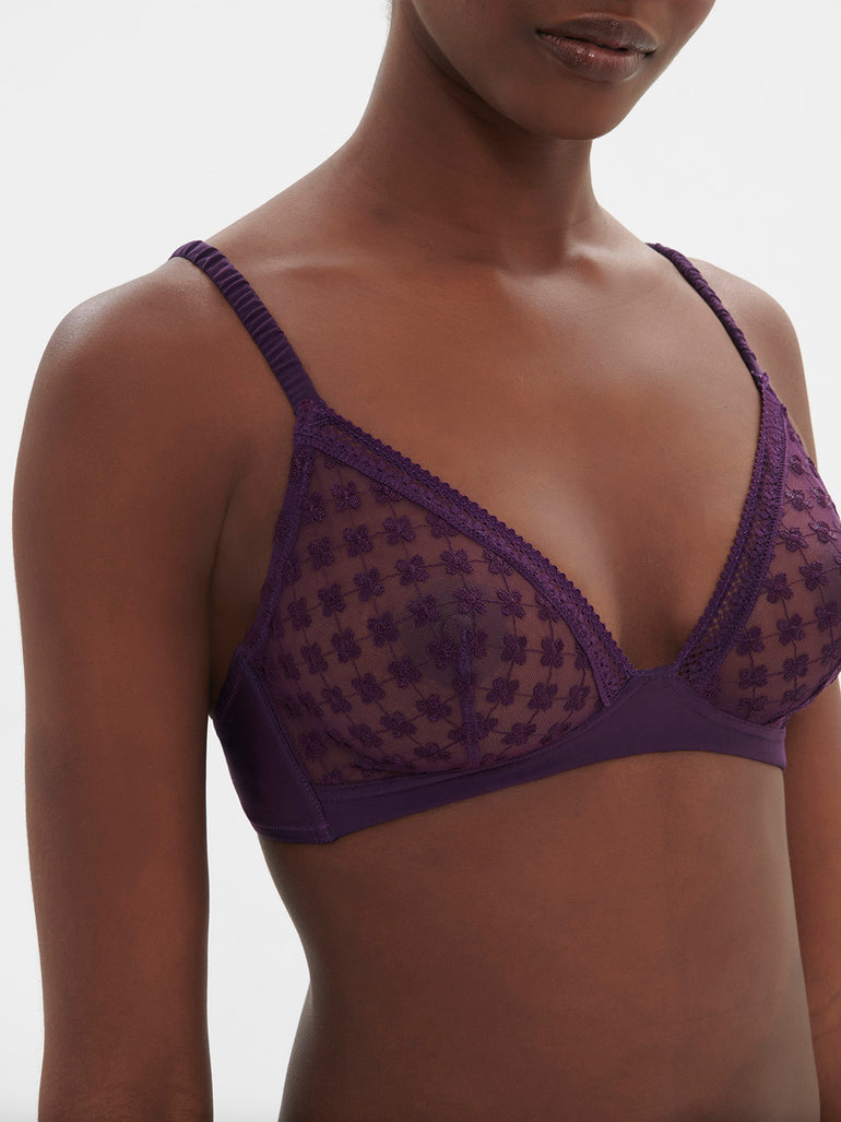 Soft cup triangle bra - Euphoria Purple