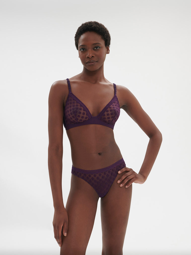 Soft cup triangle bra - Euphoria Purple