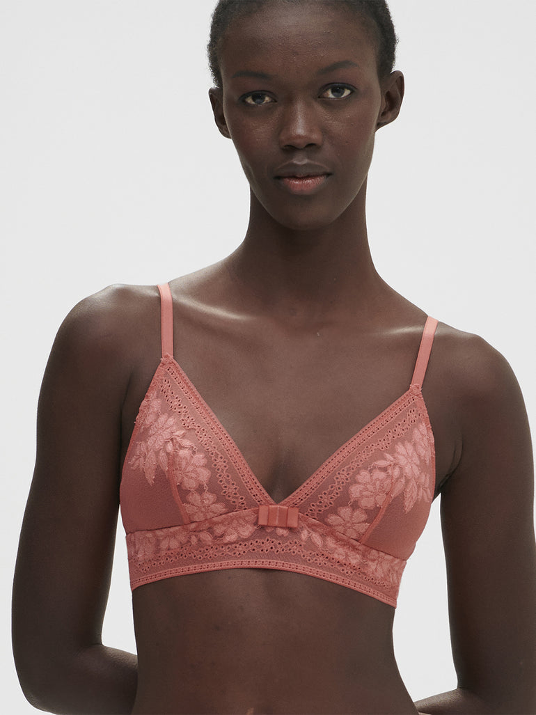 Soft cup triangle bra Texas Pink