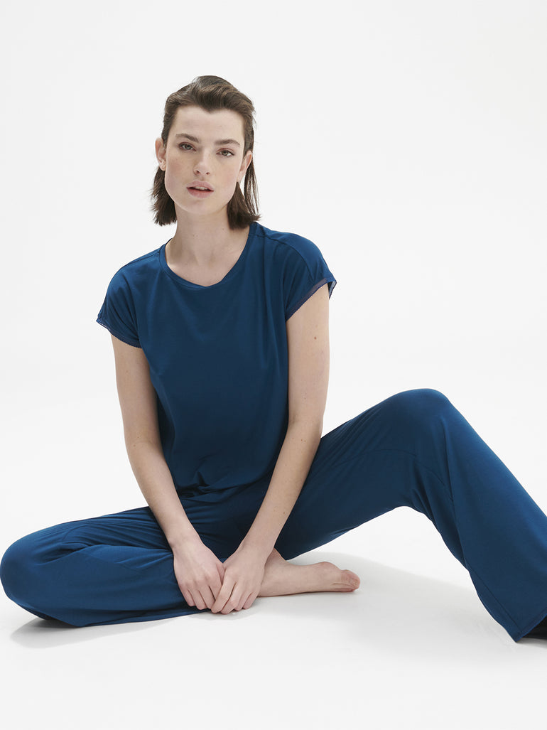 Aurore Pant - Poseidon Blue