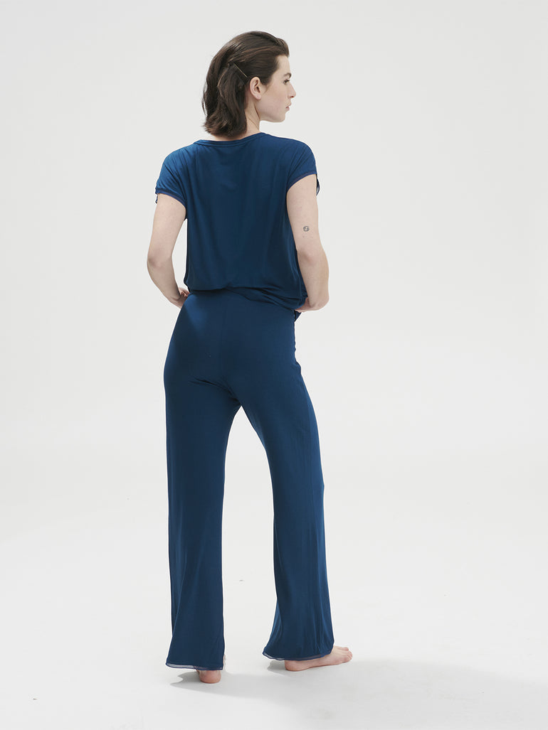 Aurore Short Sleeve Top - Poseidon Blue