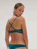 Plunging underwired bra - BLUE