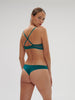 Plunging underwired bra - BLUE