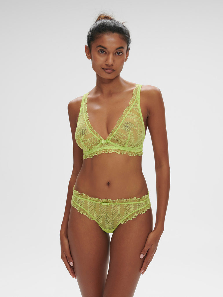 Soft cup triangle bra - Lime