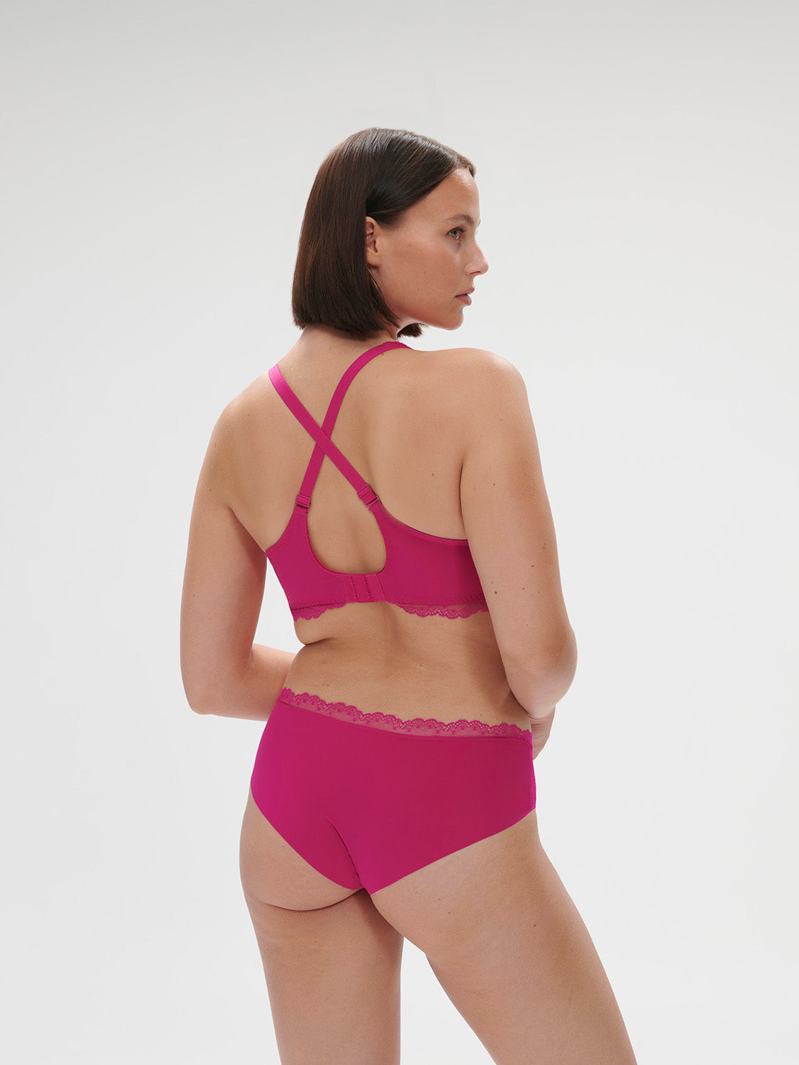Squared neckline full cup bra - Hibiscus Pink– Simone Pérèle UK