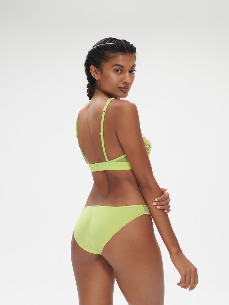 Underwired triangle bra - Lime