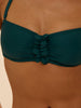 Underwired bandeau bikini top - Emerald green