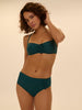 High-waist bikini brief - Emerald green
