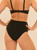 High-waist bikini brief - Black