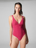 Underwired one-piece swimsuit - Raspberry