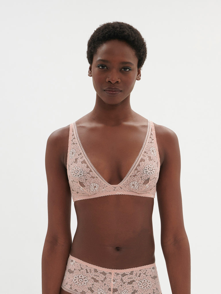 Soft cup triangle bra - Ballet Pink