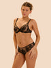 Plunging underwired bra - Black