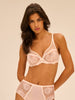 Plunging underwired bra - Sakura pink