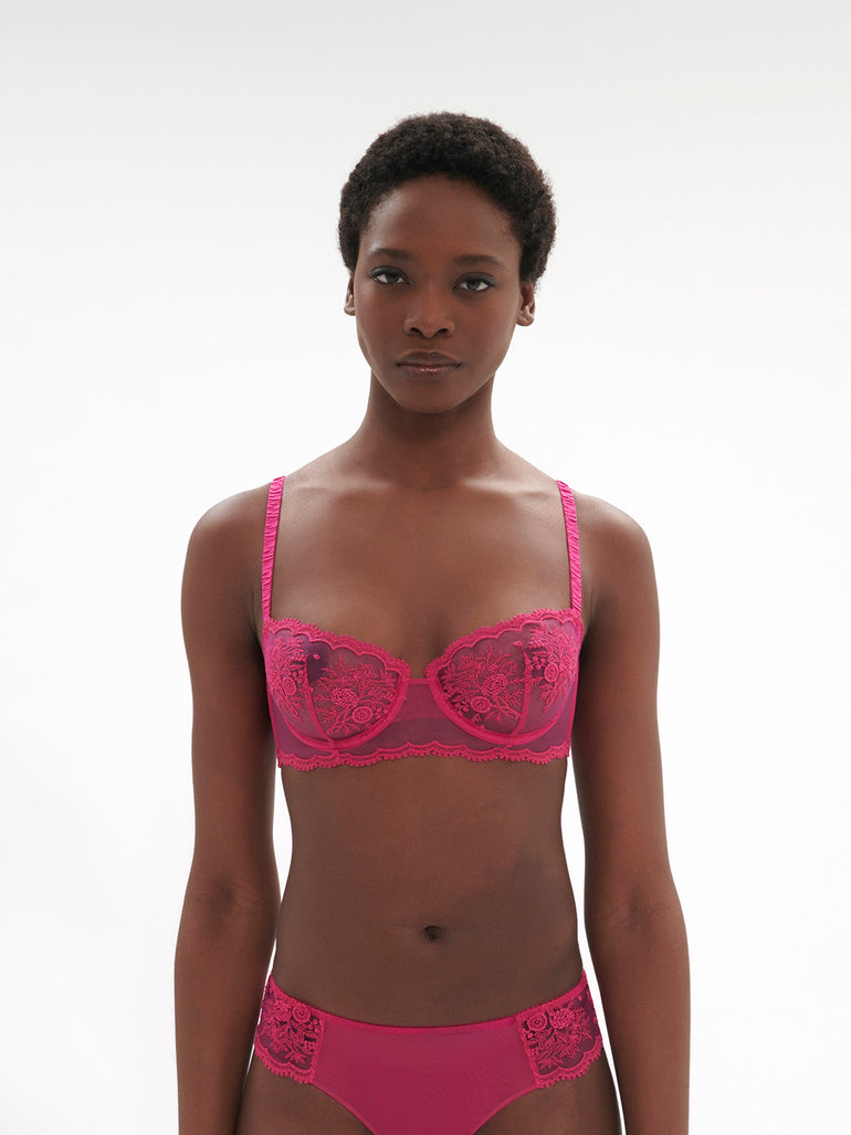 Half cup bra - Disco pink