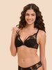 Plunging push-up bra - Black