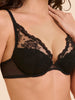 Plunging push-up bra - Black
