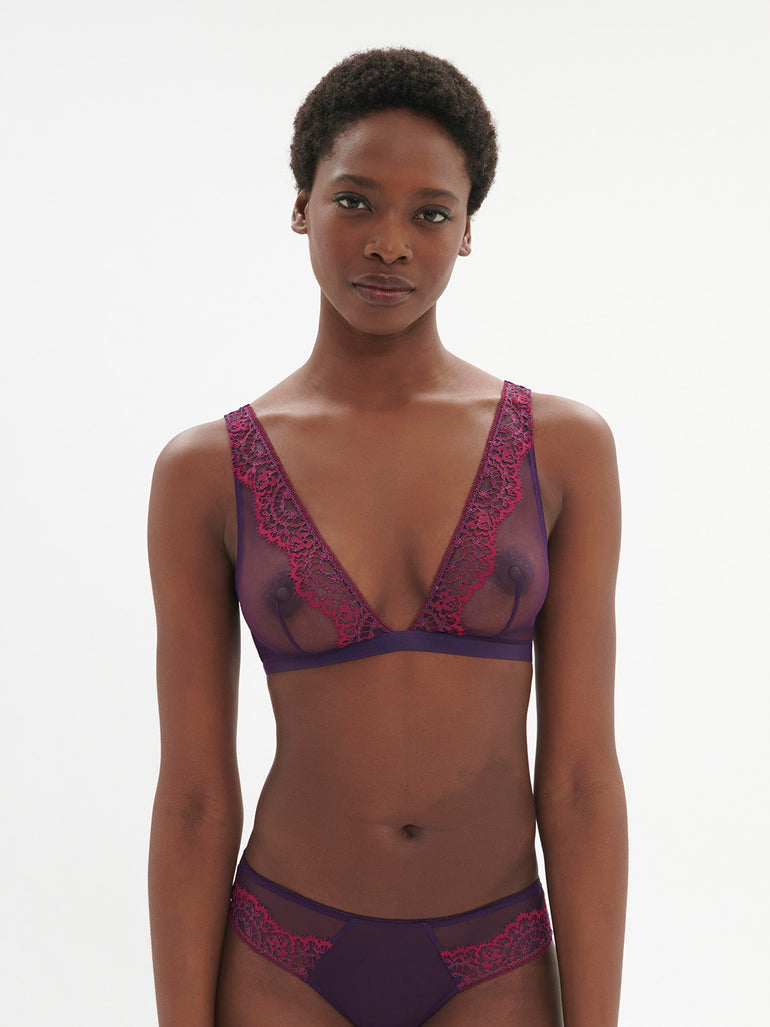 Soft cup triangle bra - Euphoria Purple