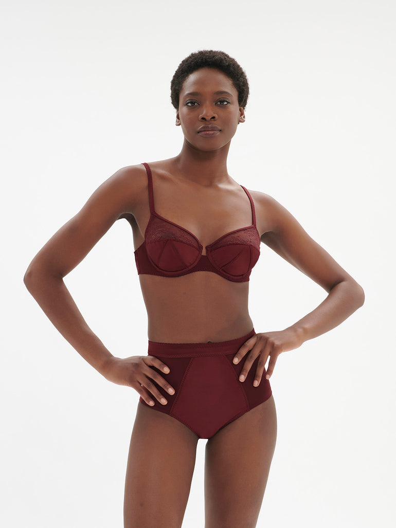 Underwired bra - Dark Red