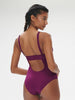 Underwired one-piece swimsuit - Blackberry