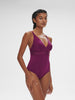 Underwired one-piece swimsuit - Blackberry