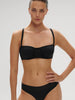 Underwired bandeau bikini top - Black