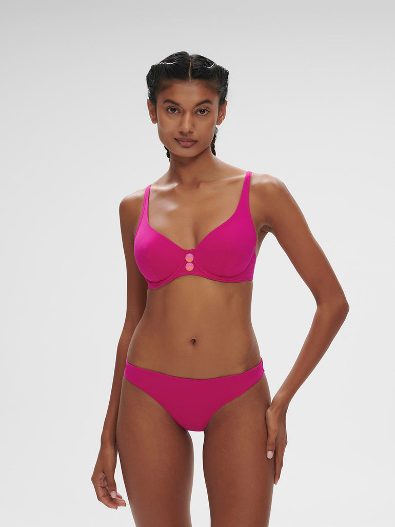 Low-cut underwired bra - Hibiscus Pink