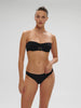 Underwired bandeau bikini top - Black