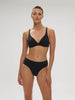 High-waist bikini brief - Black