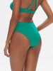 High-waist bikini brief - Waterfall Green