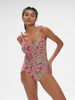 Wireless Molded One-Piece - Menara Pink Print