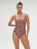 Underwired one-piece swimsuit - Menara Pink Print