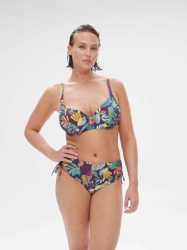 Underwired bikini top - Seaside Blue Print