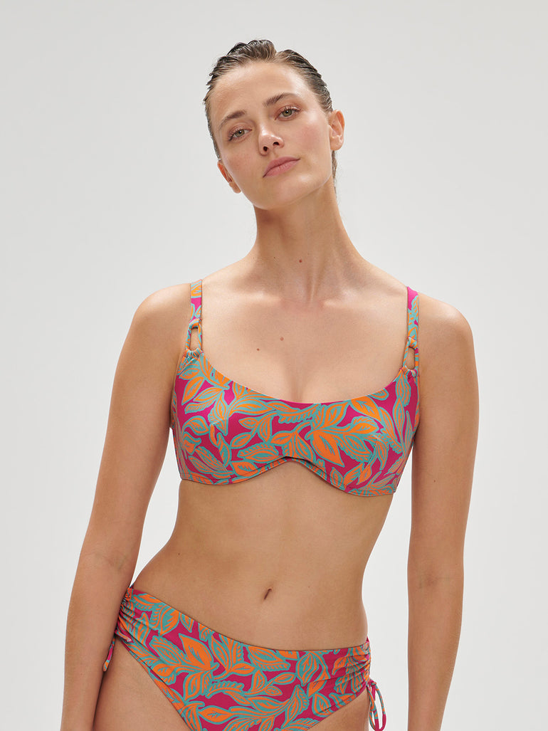 Underwired brassière - Menara Pink Print