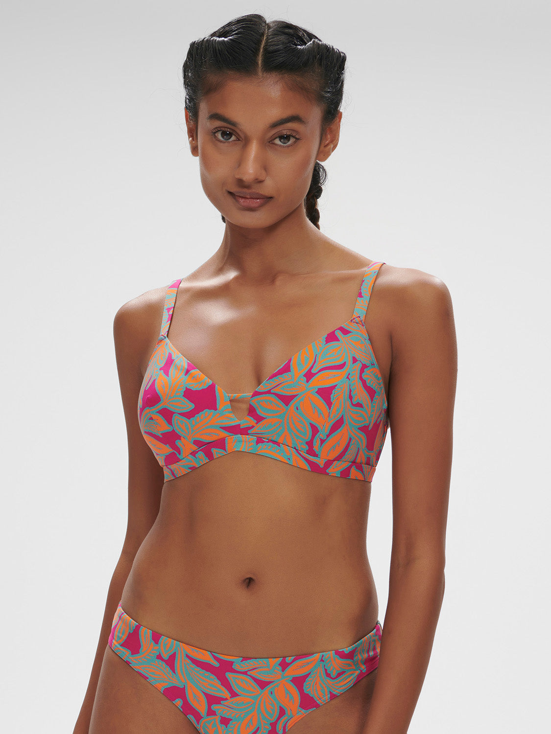 Underwired bikini triangle - Menara Pink Print