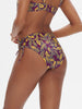 High-waist bikini brief - Agadir Purple Print